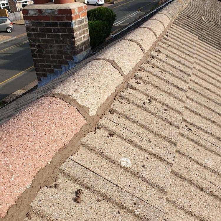 Ridge Tile rebedding